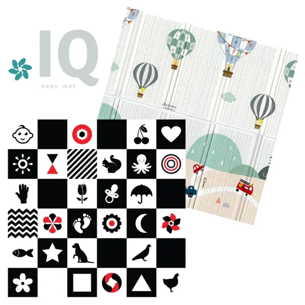 IQ sklopiva podloga Kontrasti+Baloni 150x200 cm
