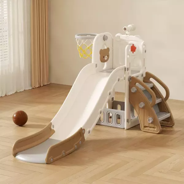 Dečji tobogan sa košem “Meda 1” 170 cm (braon beli)