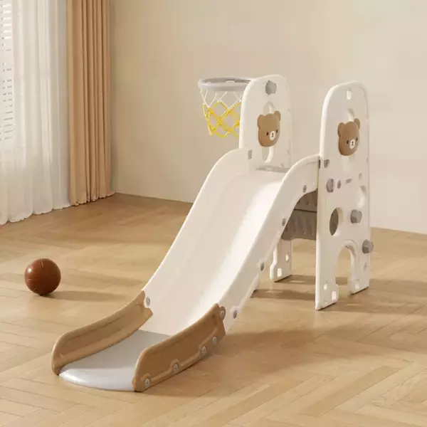 Dečji tobogan sa košem “Meda 2” 170 cm (braon beli)